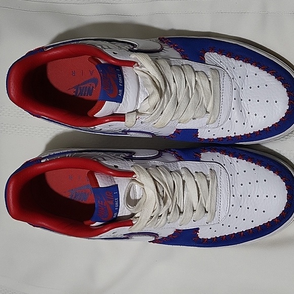 Nike Air Force 1 "Puerto Rico" Red White Blue  Mens Size 9.5 - Picture 2 of 13